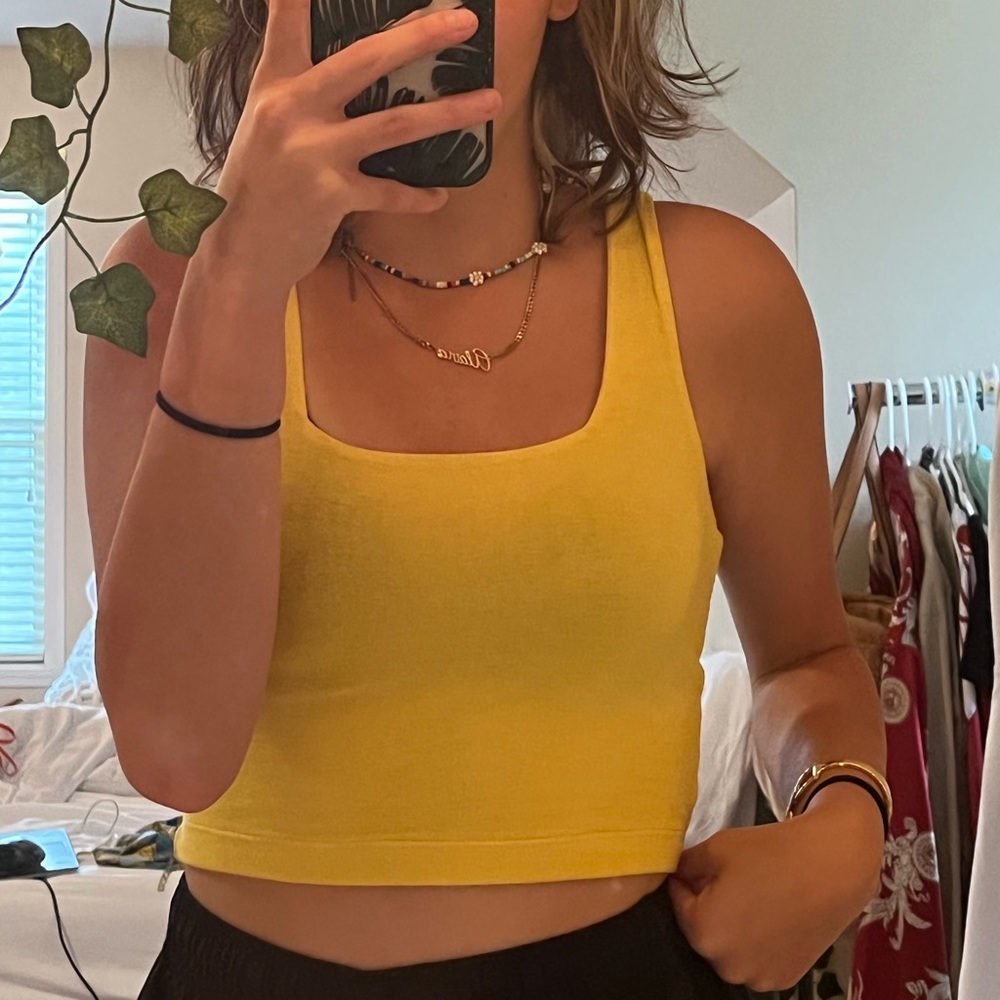bright Yellow crop top